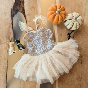 Noralee 6Y NWT Sparkling Cream Tutu Dress for Kids